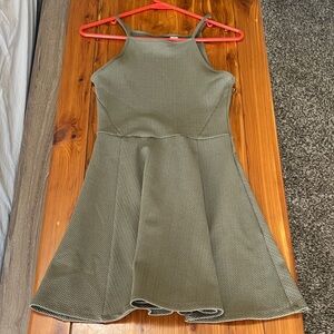 Divided Olive Green Mini Dress